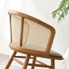 Nordic Light Luxury Vine Weaving Japanese Homestay Home Backrest Armrest Retro Style Quiet Wind Hotel Soft Bag Chair