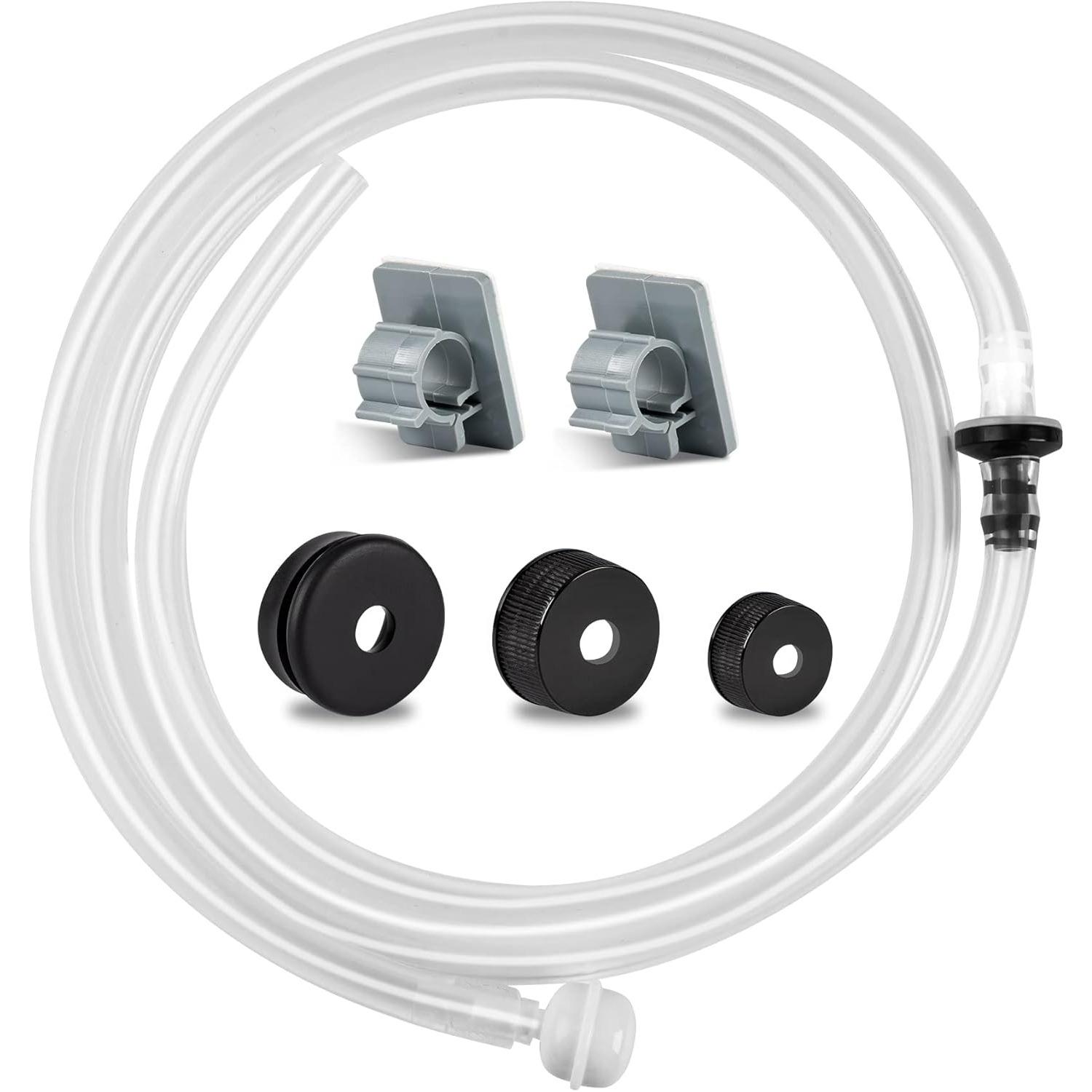 

Sink Soap Dispenser Extension Kit:Under Sink Dish Soap Dispenser with 47 Tube Hose and Check Valve for Prevent Backflow Countertop Kitchen Sink K