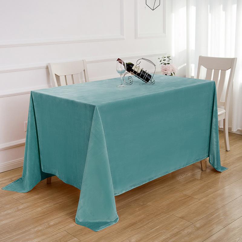 High-End Conference Tablecloth Office Rectangular Tablecloth Dark Green Dutch Flannel Event Sign-In Table Cover Velvet Table Cover