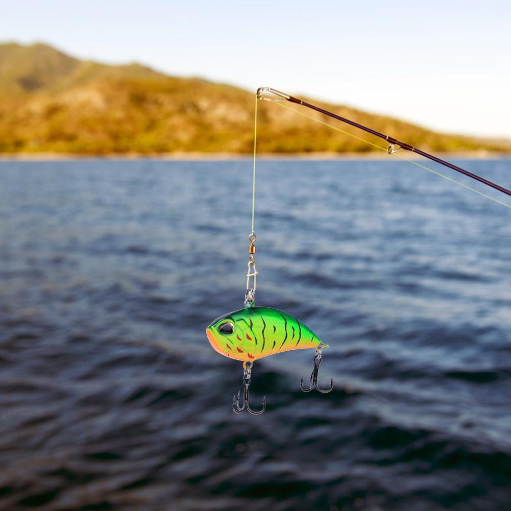 6PCS VIB Vibration Plastic Built In Steel Ball Lifelike Artificial Bait Fishing Lure Swimbait