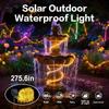LED-Springbrunnenlicht 12m/472in Solar-Lichterkette Outdoor Solarbetrieben Lichterkette 8 Modi für Baum Garten Party Weihnachten Hochzeit Dekoration