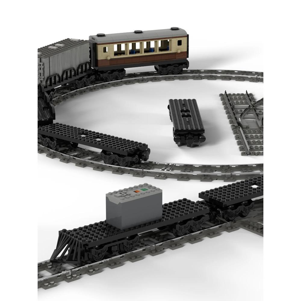 High-Tech MOC Train Motor Set 88002 Technical Building Block Train Carriage Base Tracks Power Functions Parts Kids Toys