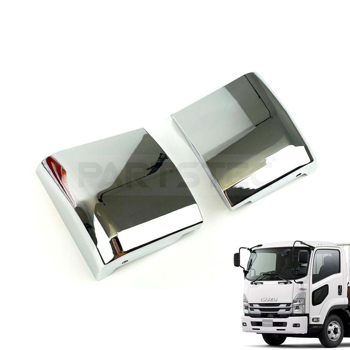 

КРЫШКИ ЗАДНИХ КРЫЛЬЕВ ХРОМ ДЛЯ Isuzu 07 Forward Левый и Правый Комплект Июль 2007 года выпуска и позже Номер детали (Транспортные средства без кроватей) - (Стандартный/Широкий) - -