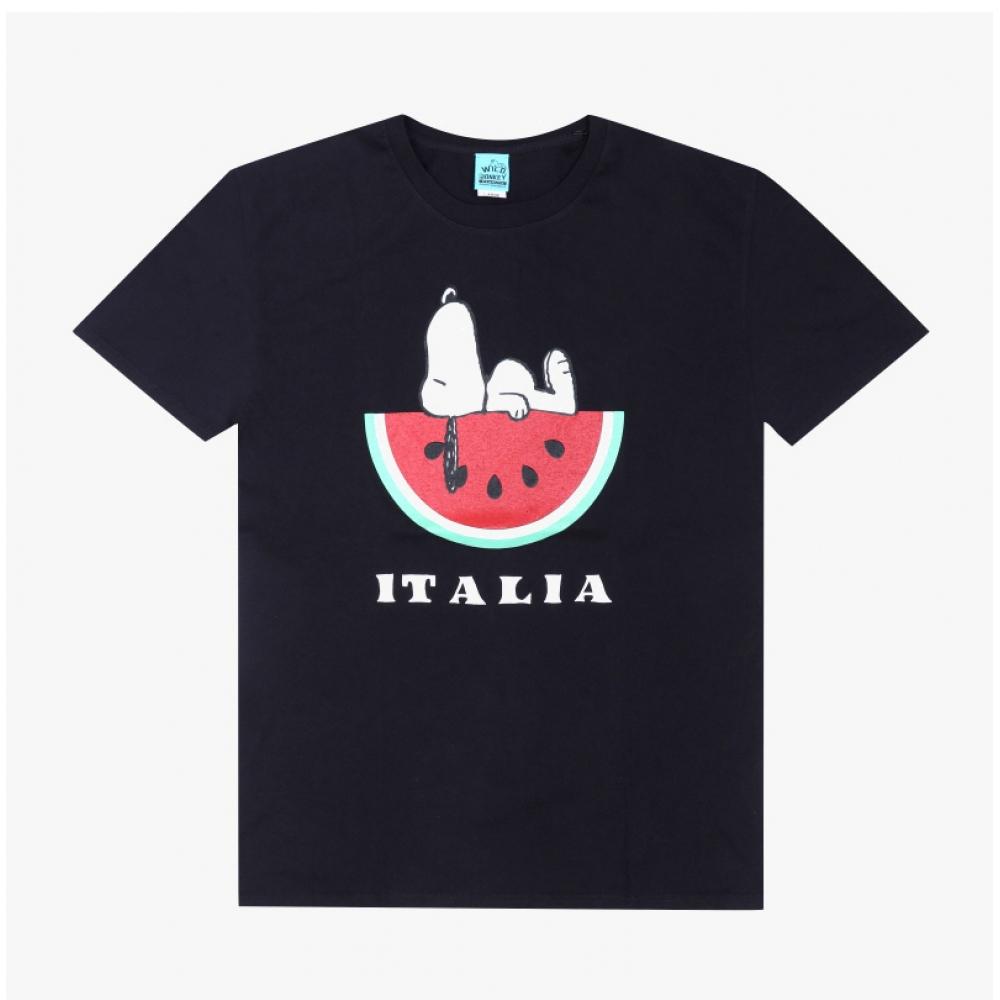 Wild Donkey Unisex Snoopy T shirT T iTalia Black