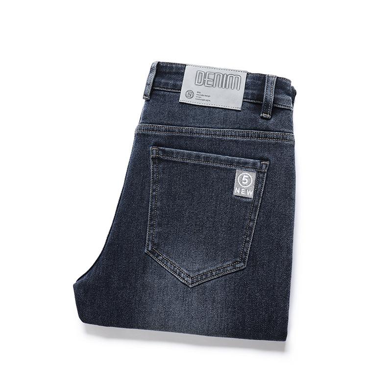 Новые осенне-зимние модные джинсы прямые тонкие брендовые сто эластичные мужские — фото 6
