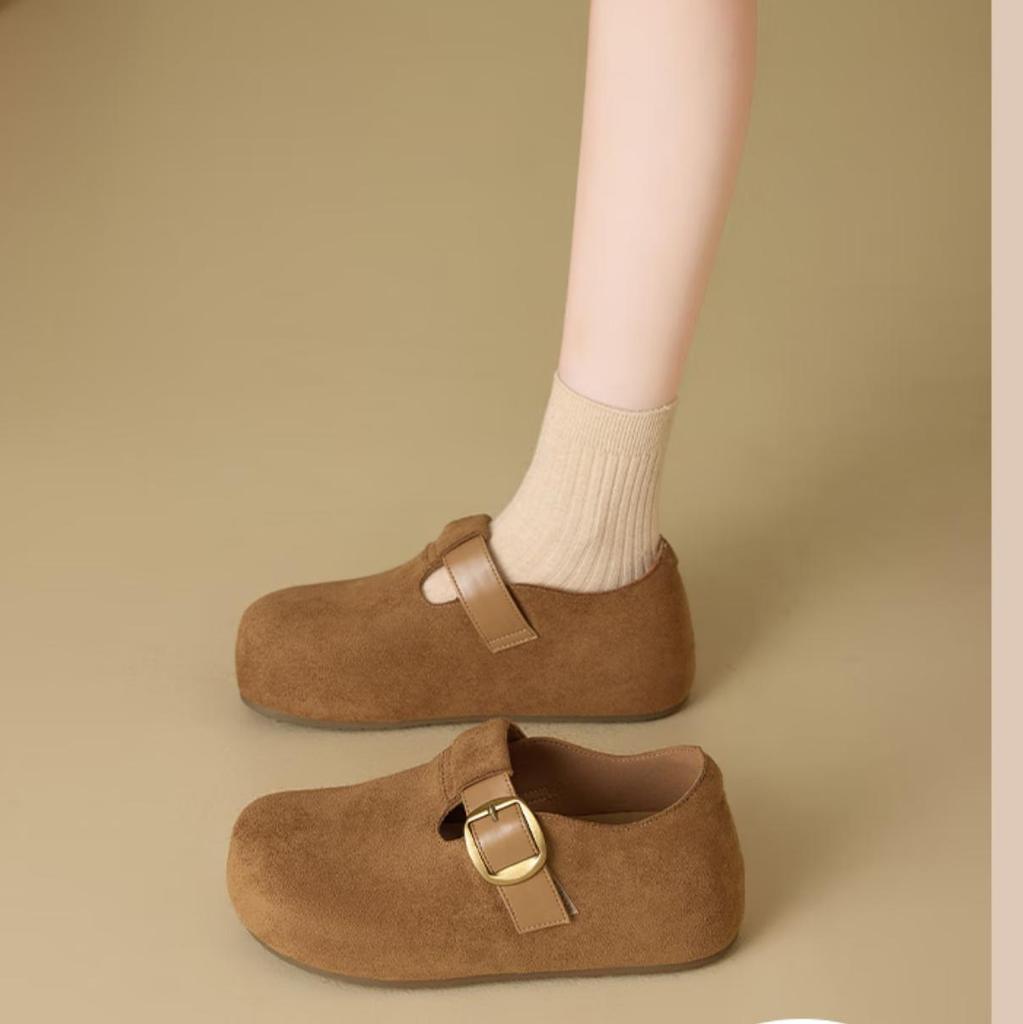 La Chapelle Women's Birkenstock Style Shoes New Thick Sole Casual Low-top Lightweight Shoes