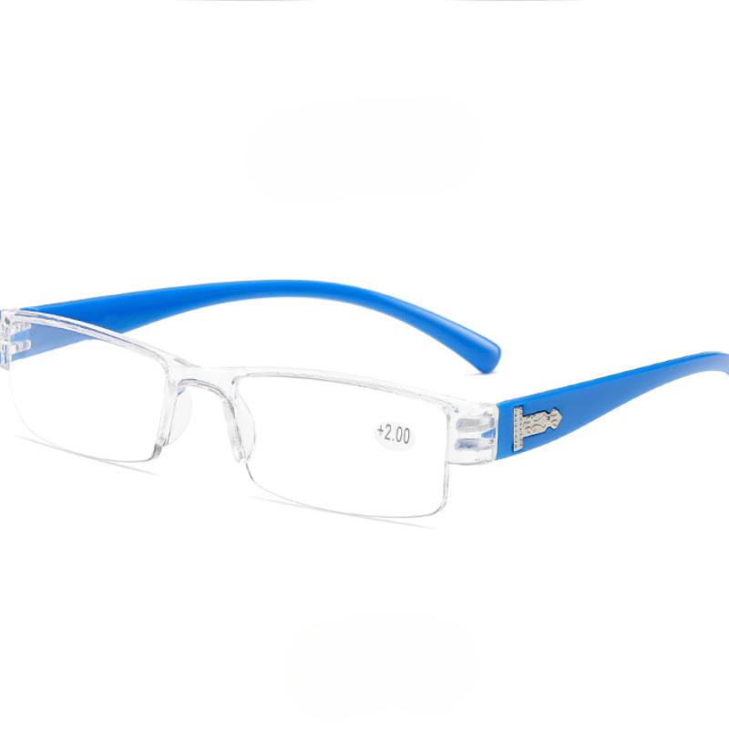 1 PC Half Frame Reading Glasses Women/Men Older Fashion Presbyopic Eyeglasses Portable High-definition Vision Care +1.0~+4.0