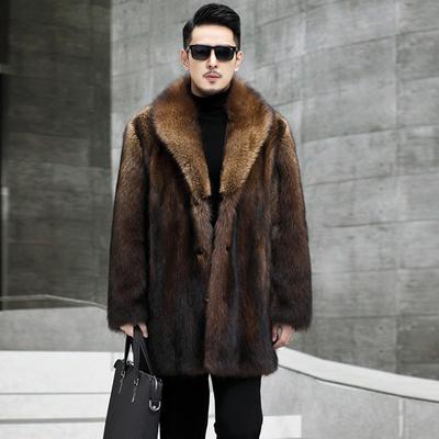 S-6XL Size 2025 New Fashion Men Jacket Warm Imitation Mink Velvet Men's Winter Coat Loose Outdoor Casual Brwon Parkas