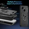 KEYSION Shockproof Case for TECNO Spark Go 1 Go 2025 Silicone+PC Camera Protection Ring Stand Phone Back Cover for Tecno Pop9 4G