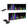 LED Music Spectrum Display USB Powered RGB Colorful Voice Controlled Rhythm Light with Electronic Clock Function