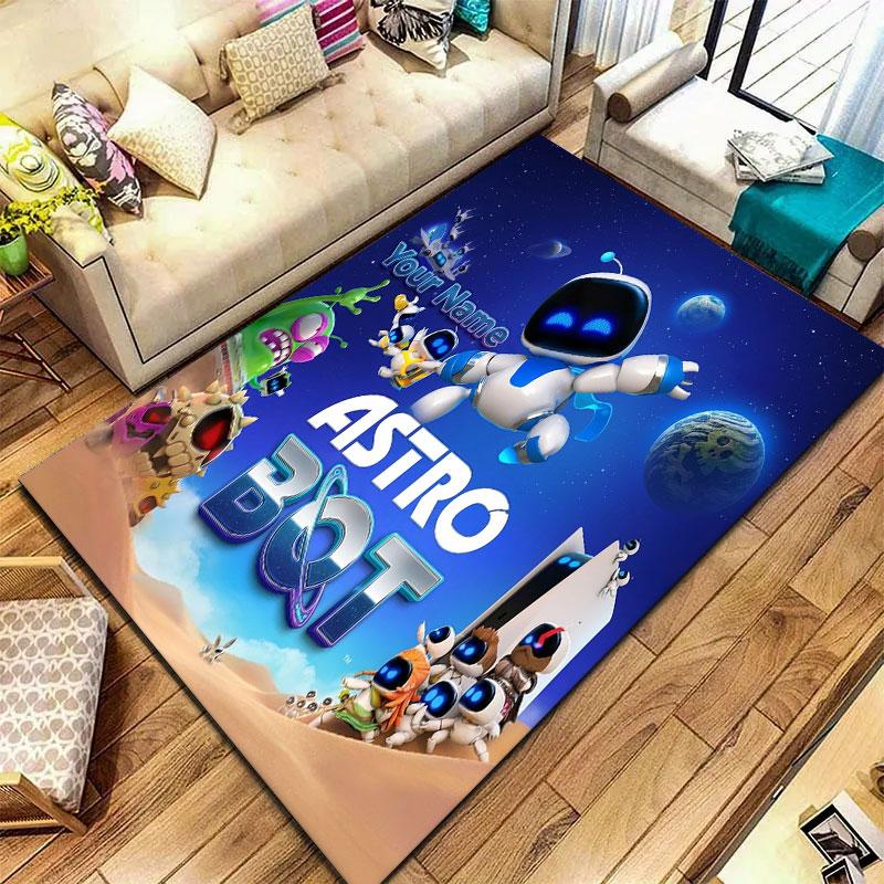 ASTRO BOT Custom Name Carpet Rug for Living Room Bedroom Home Sofa Decoration,Kids play Non-slip Floor Mat