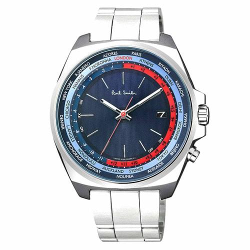 Paul Smith Closed Eyes World Time Radio-Controlled Solar Watch, Blue, KL5-211-71