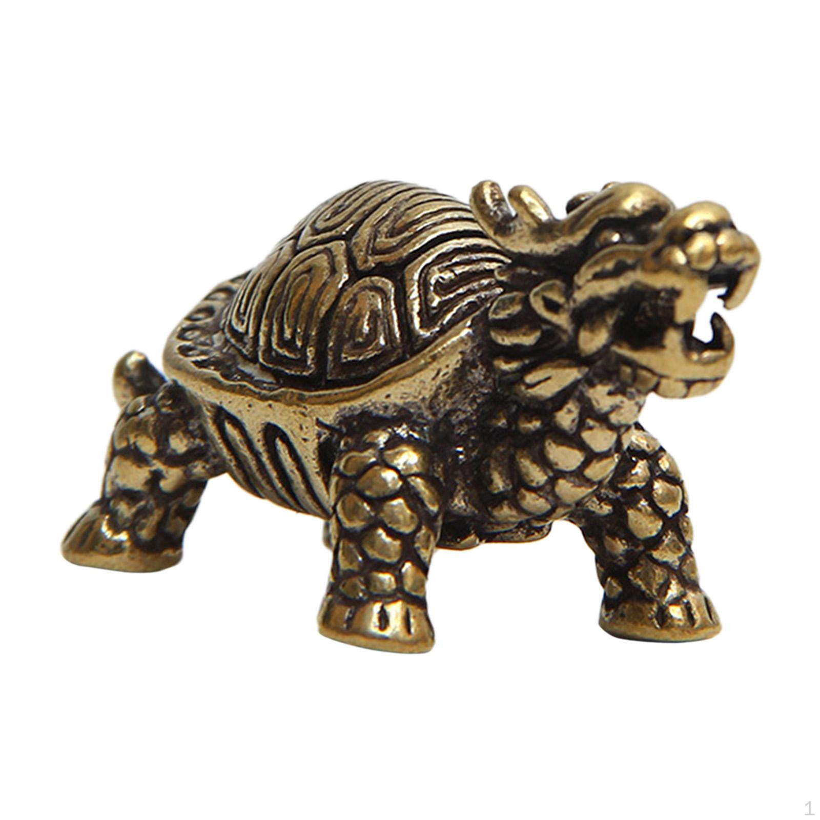 Brass Turtle Statue Car Keychain Practical Home Decor Vivid Miniature Animal Sculpture
