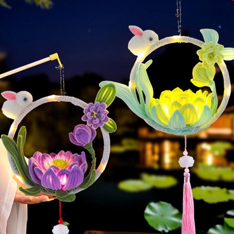 Lovely Rabbit Shape Handmade Twisting Bar Flower Light Fashion Home Accessory for Bedroom Living Room Decoration
