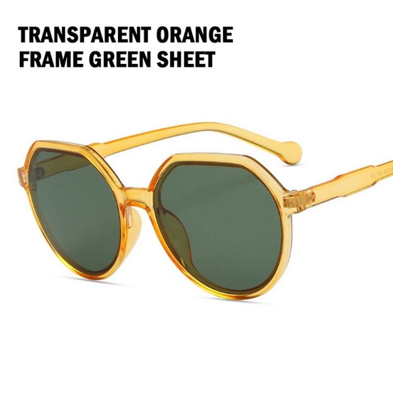 New Fashion Style All-match Trend Sunglasses Personalized Round Frame Sunglasses Ins Trend Candy Color Big Frame Sunglasses