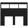Headboard In Black Oak Look 120 X 17 X 102 Cm Engineered Wood