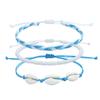 Beach Surfer Wave Bracelet for Women,Ocean Wave Adjustable Waterproof Handmade Braided String Beaded Bracelet Friendship Anklets