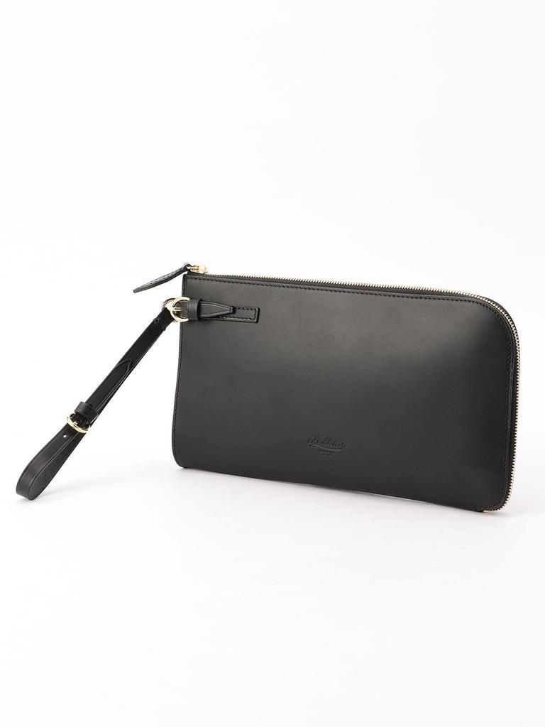 Ships Boldrini Selleria Leather Clutch Bag for Men, 118432767, Black, One Size