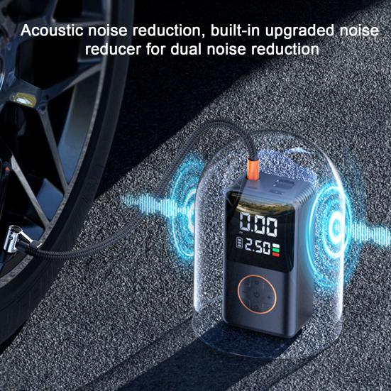 Bezprzewodowa pompka samochodowa z lampką, ładowana przez USB, przenośna pompka do pompowania do samochodu, roweru, piłki, elektryczna pompka do opon