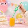 Creative Plastic Straws 10PCS Spiral Straws, Colorful Twisted Translucent Drinking Food-Grade And Cold Drink PETG Reusable Party Accessories