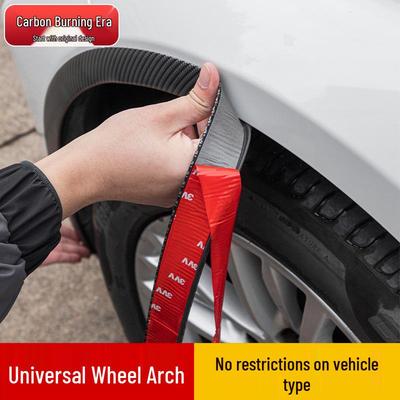 Faixa Universal de Fibra de Carbono Anticolisão para Para-lama de Roda de Carro - Protetor de Lama Antirriscos para Rodas Modificadas