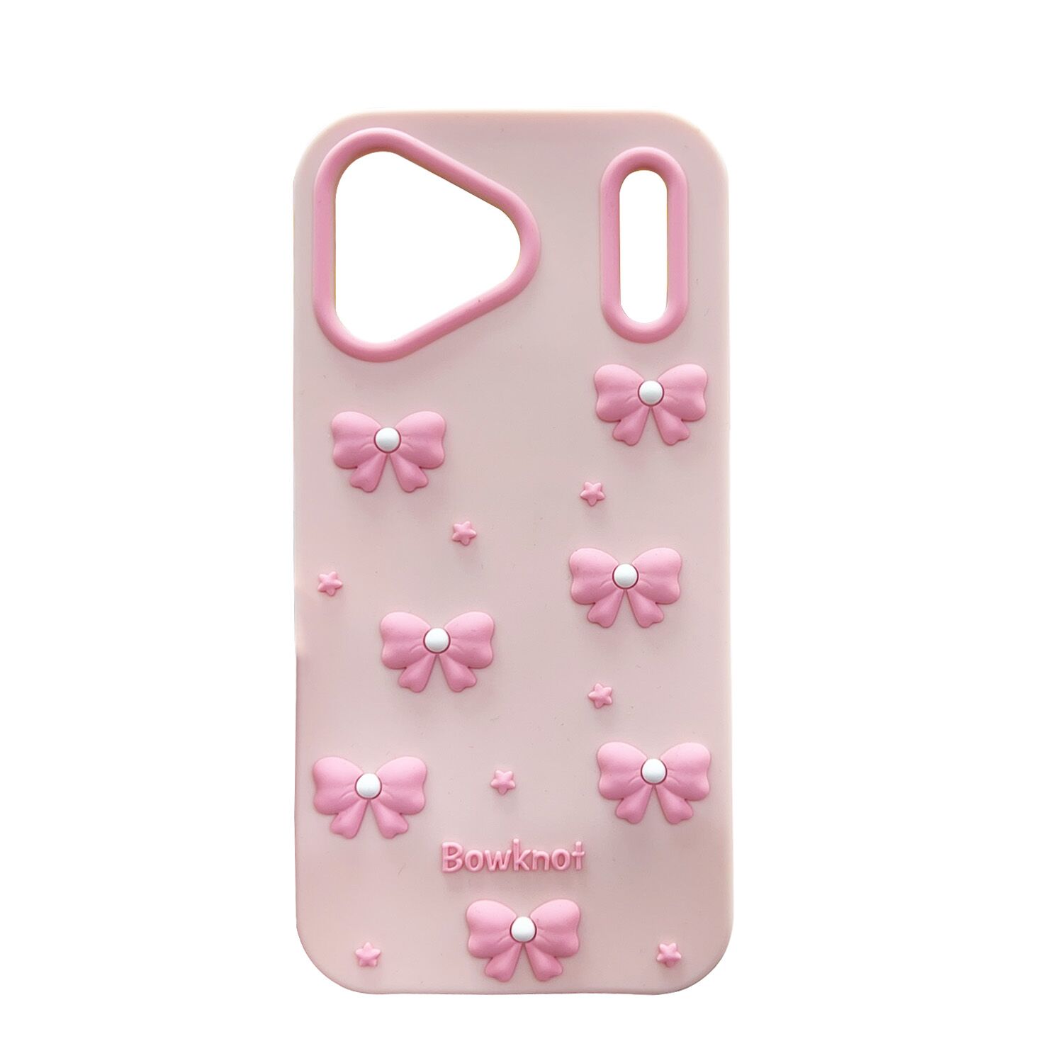 

For iPhone 17 Pro Max S26 S25 S24 Ultra FE A12 A13 A14 A17 A35 A36 A55 A56 3D Pretty Pearl Bowknot Soft Silicone Phone Case Back Cover, Durable For iPhone 17 Pro Max рожевий
