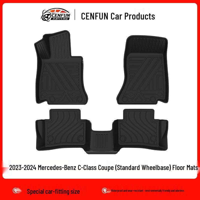 Eco-Friendly Waterproof TPE Galaxy Carpet Floor Mats for 2023-2024 Mercedes-Benz C-Class Coupe