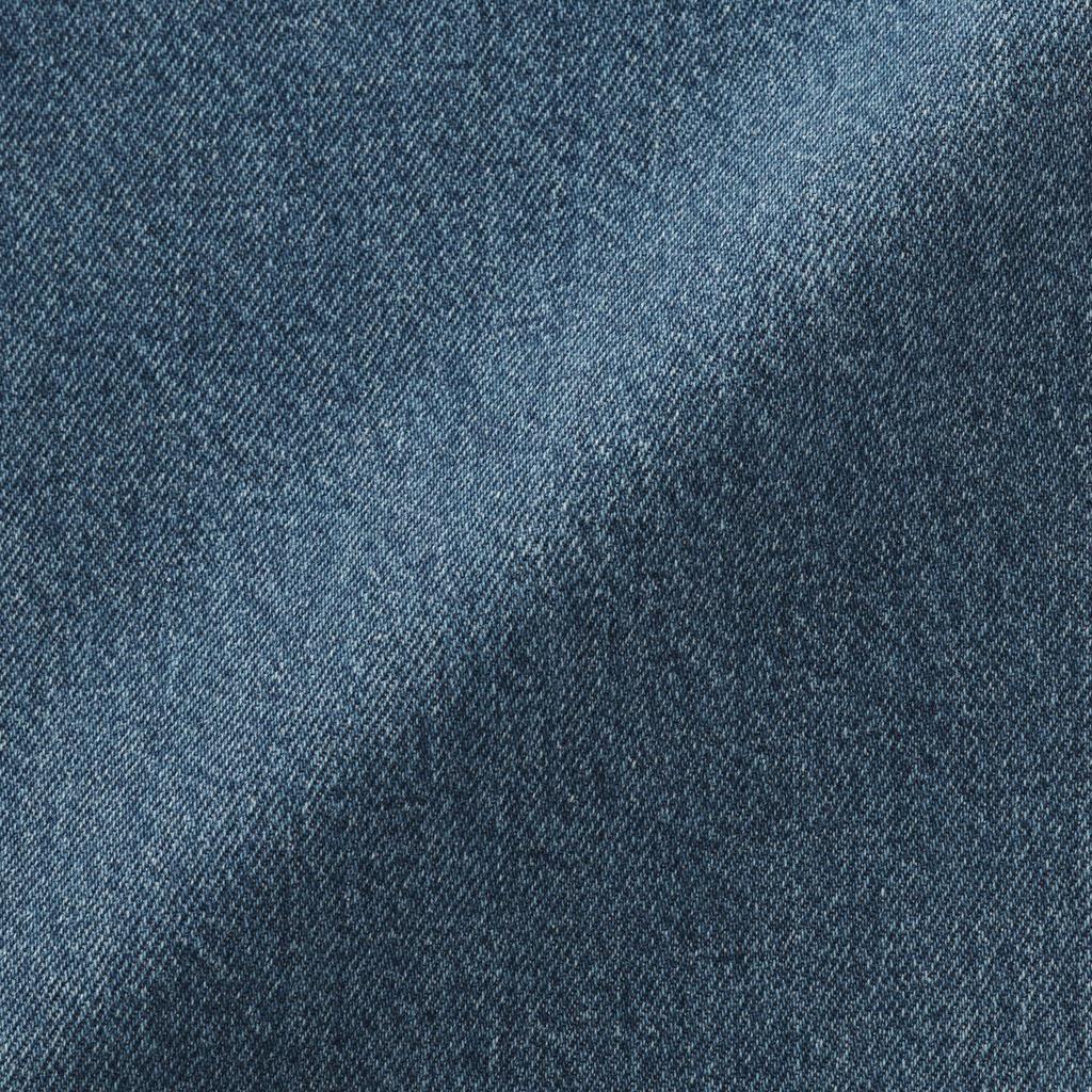 MUJI Women's Kapok Blend Denim Wide Tapered Pants, Light Blue, Size L (BE1V4A5S)