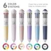 10-in-1 Multifunction Ballpoint Pen 6 Pack/set Retractable Pens All-in-One Tool for Office, School & Home Use, Smooth Writing
