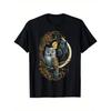 Moon Owl Graphic with Night Birds Design for Owl Lovers Design -100% Cotton O-neck Short Sleeve Casual Printed Men's T-shirt