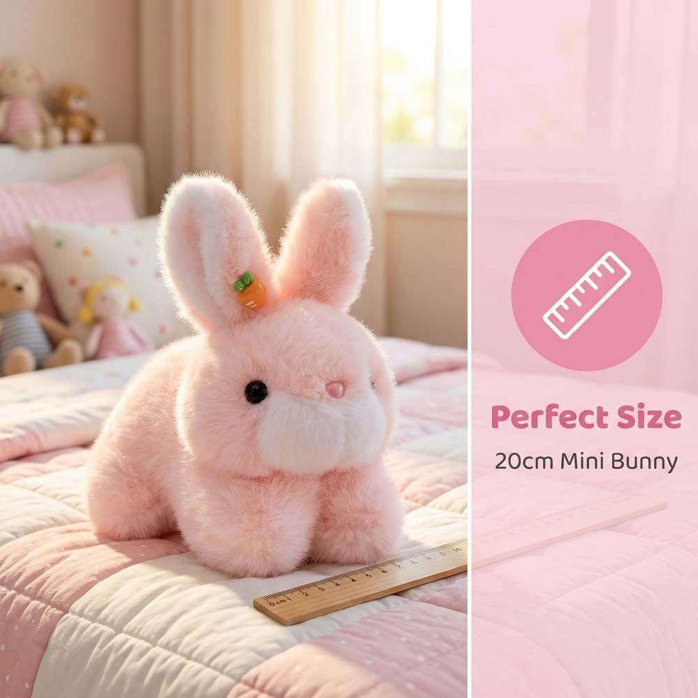 Fluffy Big Ear Rabbit Plush Toy Interactive Stuffed Animals Rabbit Toy Birthday Parties