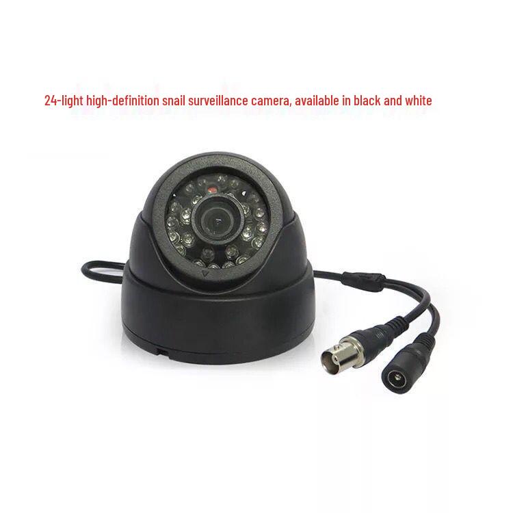 Cameră analogică cu fir tip scoică cu 24 LED-uri, cu vedere nocturnă în infraroșu și funcții anti-furt