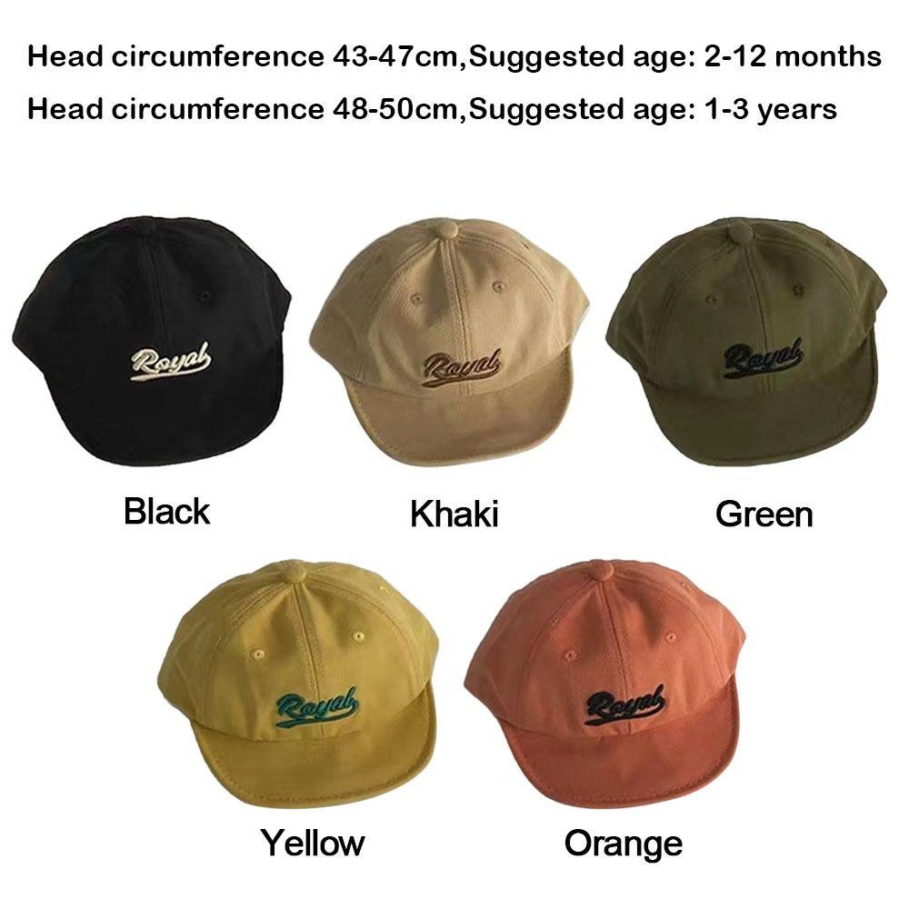 Letter Embroidery Kids Baseball Cap Solid Color Sun Hat Boys Girls Caps Peaked Hats