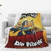 Super Warm Blanket Travel Office Dogman Book Poster Bedding Throws Flannel Bedspread For Outdoor Print Sofa Bed Cover