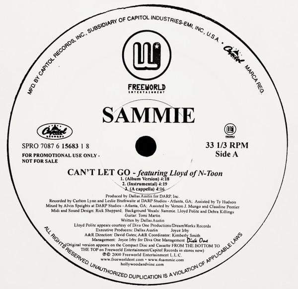 

12-дюймовая пластинка SAMMIE, LLOYD OF N-TOON - Can t Let Go SPRO70876156831 FREEWORLD ENTER 2000 US Рэп и Хип-хоп/R&B Б/у