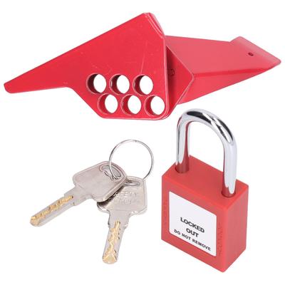 Standard Ball Valve Lock Small Industrial Pipeline Handle Ball Valve Lock with 38mm Padlock