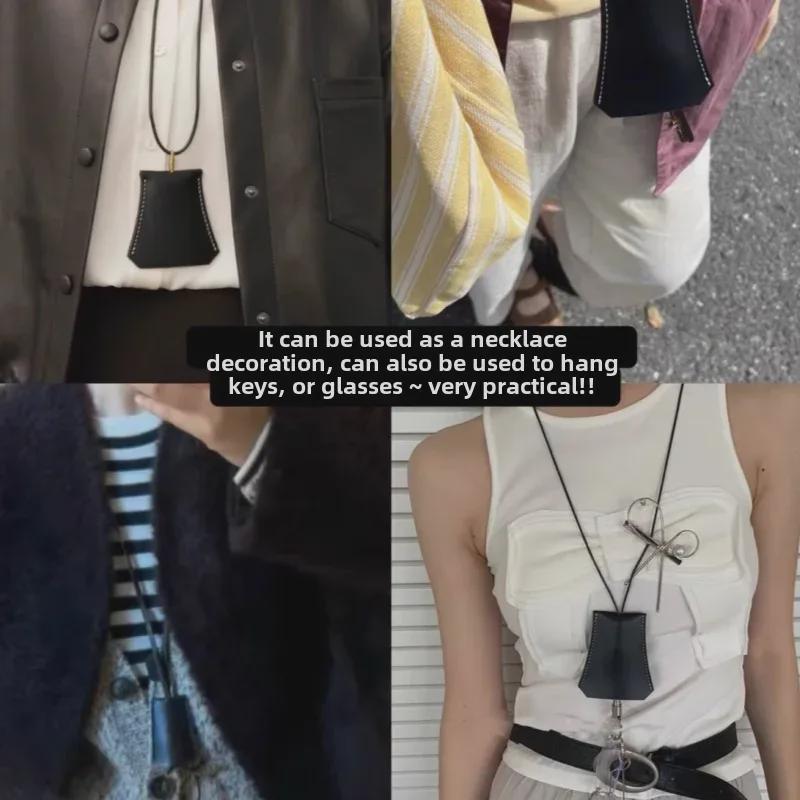 Magnetischer Brillenhalter zum Umhängen: Multifunktionale Aufbewahrungstasche aus PU-Leder für Outdoor-Reisen und Hüte.