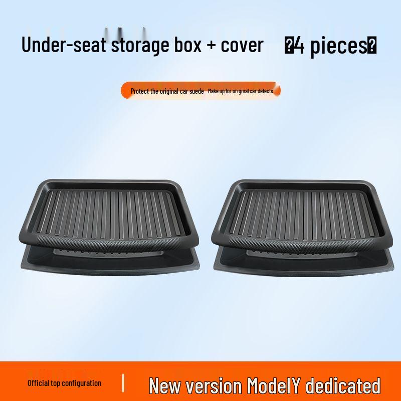 Tesla Model Y Under-Seat Storage Box Organizer for Rear Seat Accessories