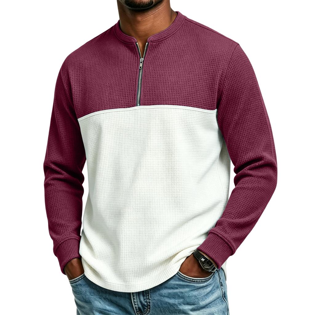 Men's Casual Knit Long Sleeve T-Shirt with, Everyday Pullover