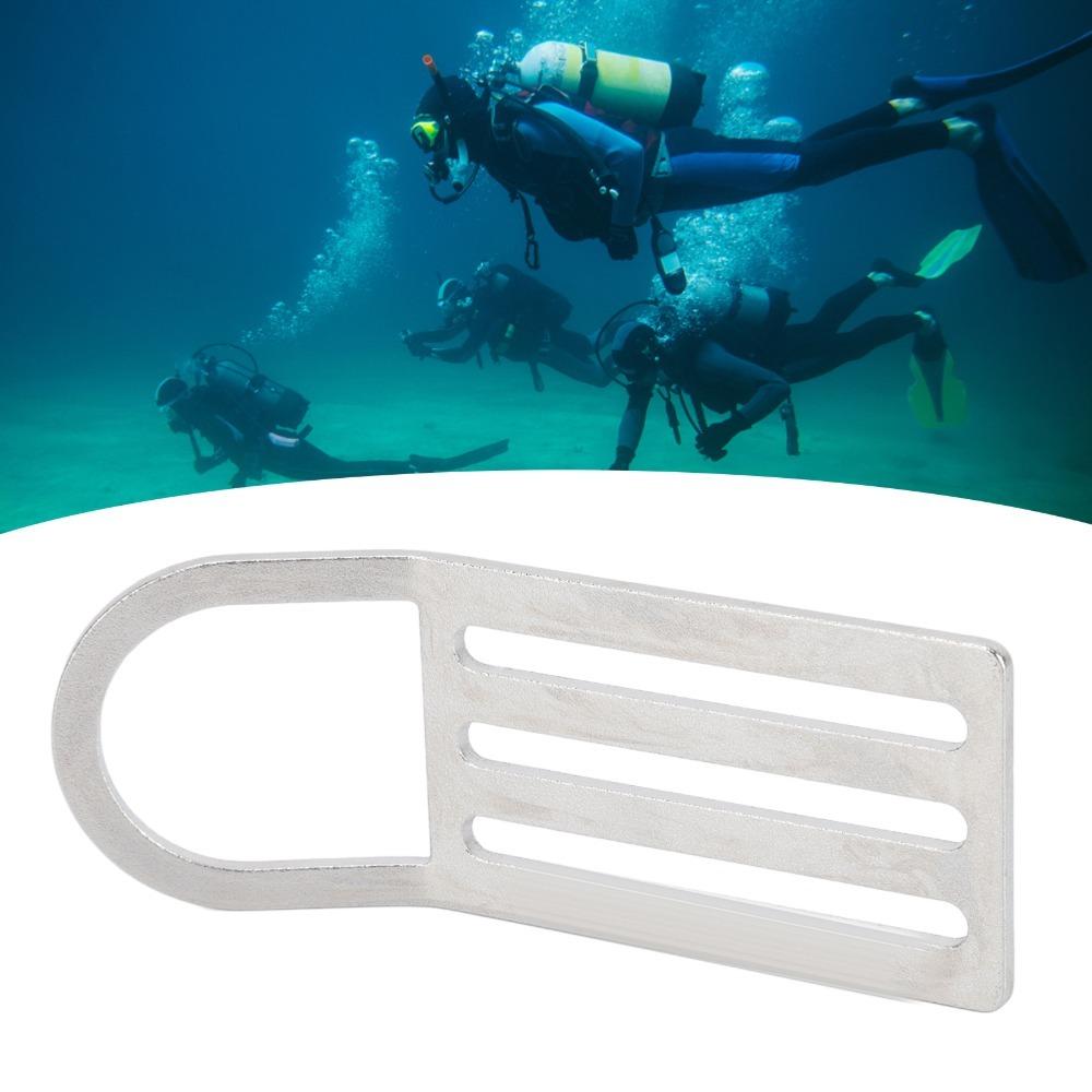 316 Stainless Steel D Ring Diving Weight Belt Secure Fastening Belt Stopper Scuba Diving