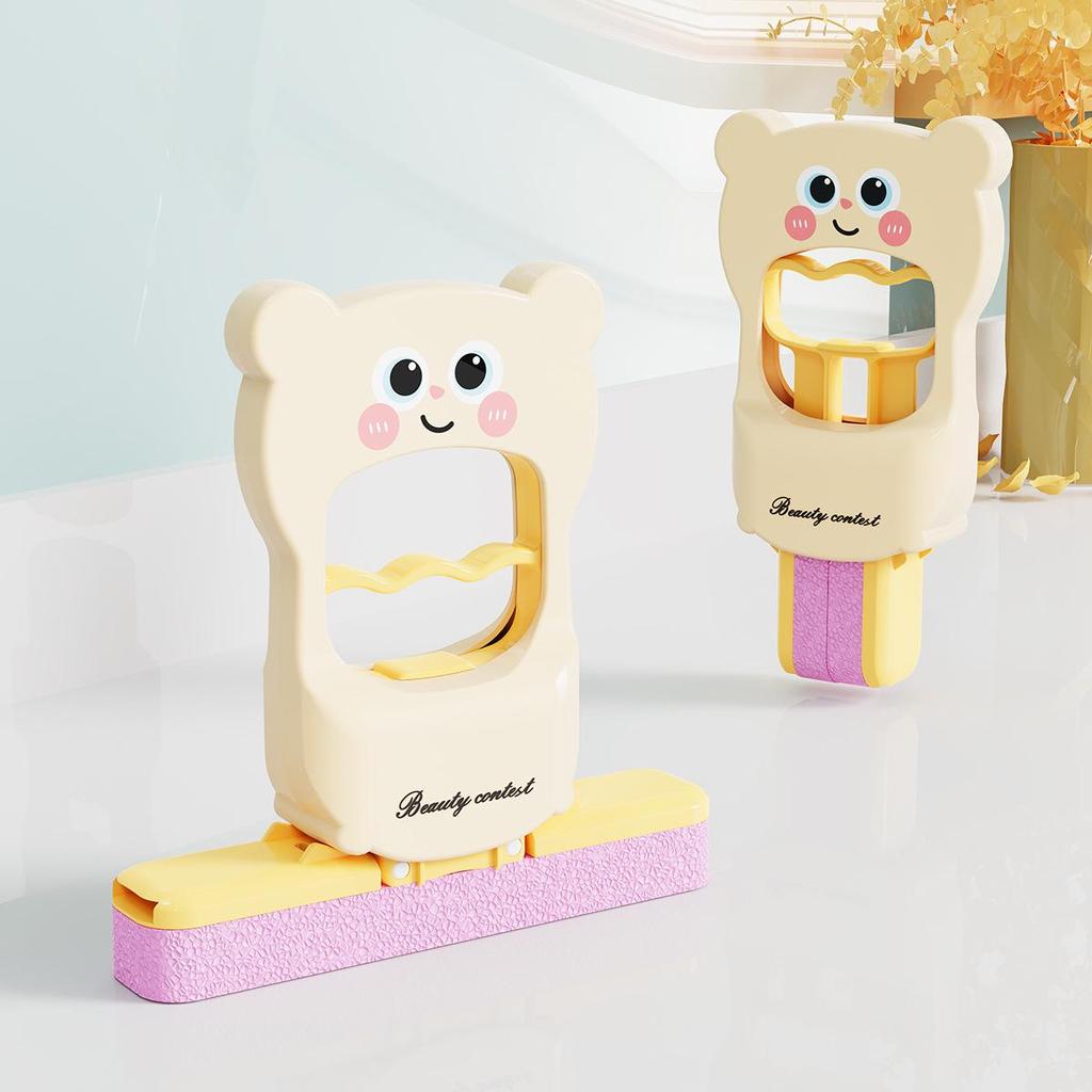No-Wash Cartoon Bear Mini Mop for Household Bathroom & Desktop Cleaning