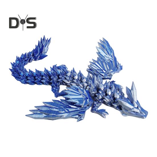 3D-gedruckte fliegende Drachenfigur, bewegliche Gelenke, chinesische Drachenfigur, artikuliertes geflügeltes Drachenmodell, Zappelspielzeug, Schreibtisch-Dekoration, Ornament