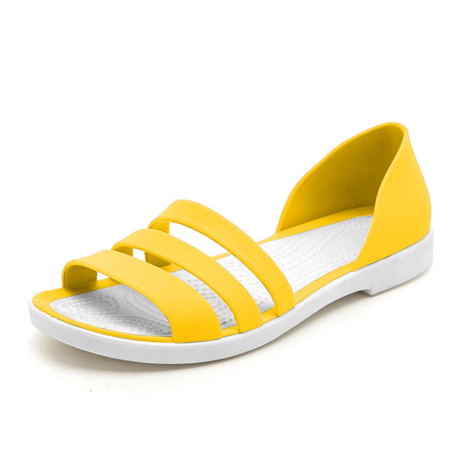 

Minimalist Flat Low Rain Boots Home Household Indoor Slip Thick Soled Pvc Slippers Boot Multicolor Women S Summer Beach Sandals 40 жовтий