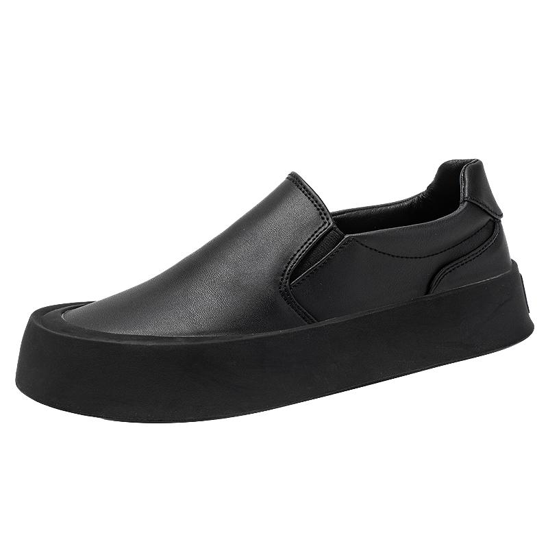 Mode Klassische Marke Herren Echtleder Schuhe Frühling Herbst Neuer Stil Dickbesohlte Slipper Mode Herren Business Casual Schuhe