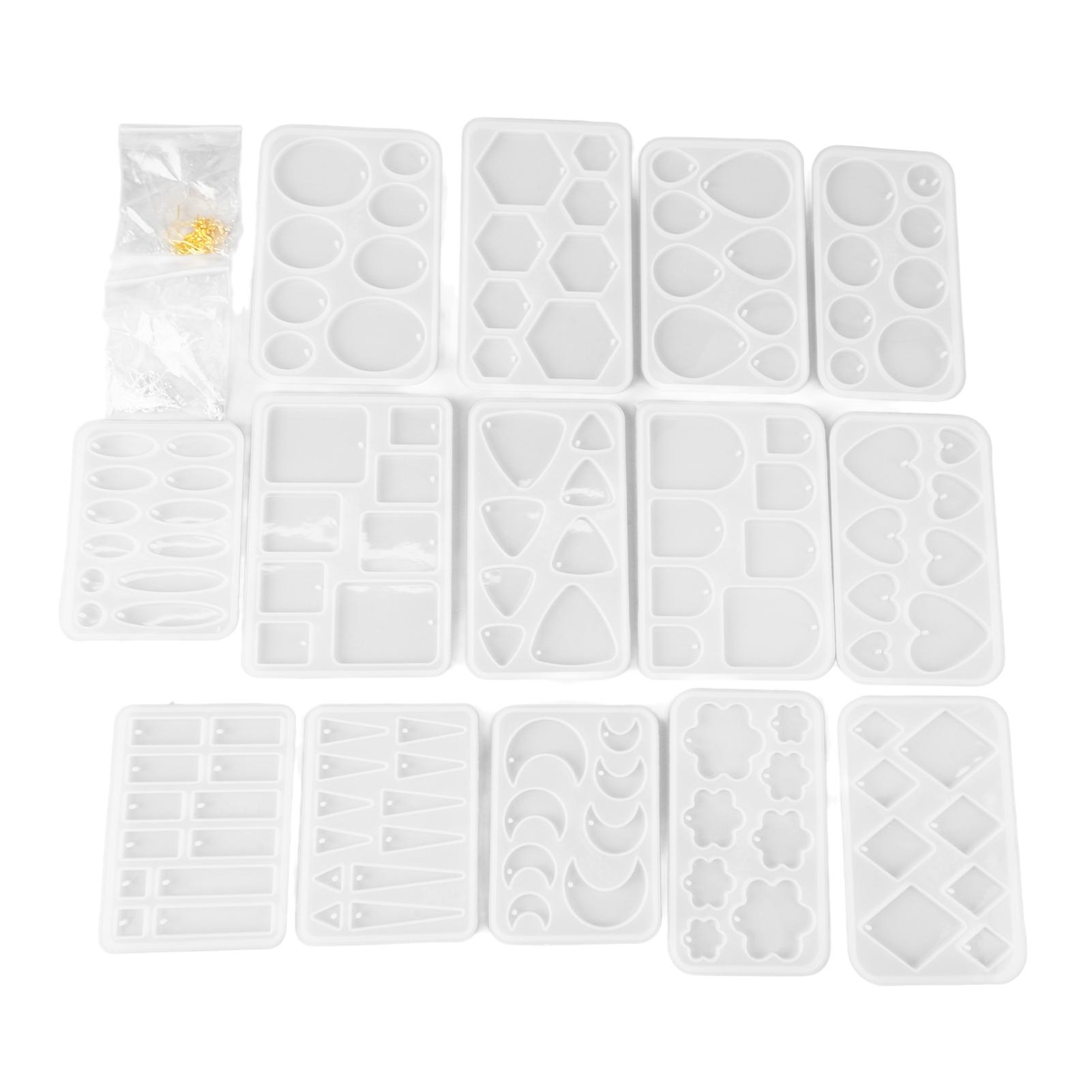 

Силиконовые формы для ювелирных изделий Ассорти стилей Гладкие Многоразовые Гибкие Формы для литья подвесок для