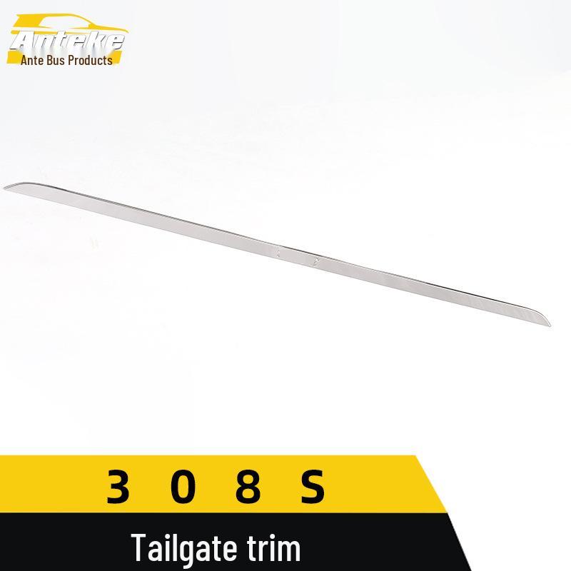 Peugeot 308S Stainless Steel Tailgate Trim & Rear Bumper Protector