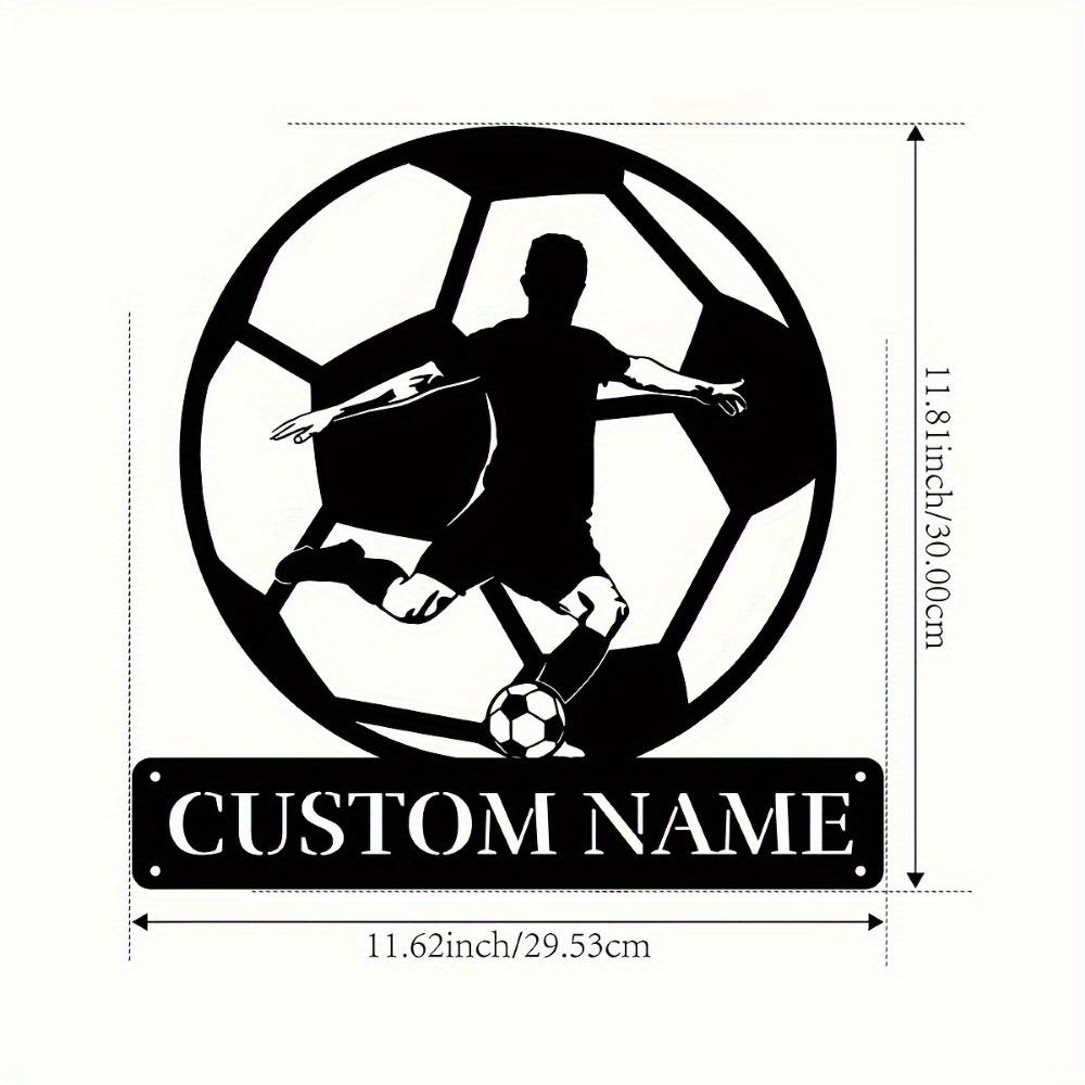 

Metal Wall Art Football Personalized Family Name Sign Indoor Outdoor Rustic Home Decor Sports Gift TYDZ003895