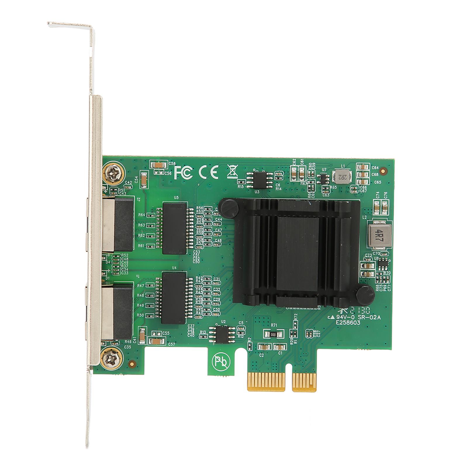 

Network Card Dual Port PCIE Gigabit NIC Adapter LAN 82751EB Wired Network Card