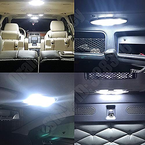 [TradeWind] 48-LED Interior Light, Trunk/Footwell Light, Flat, White COB, Super Bright, T10 12V Socket Included, 10-Pack