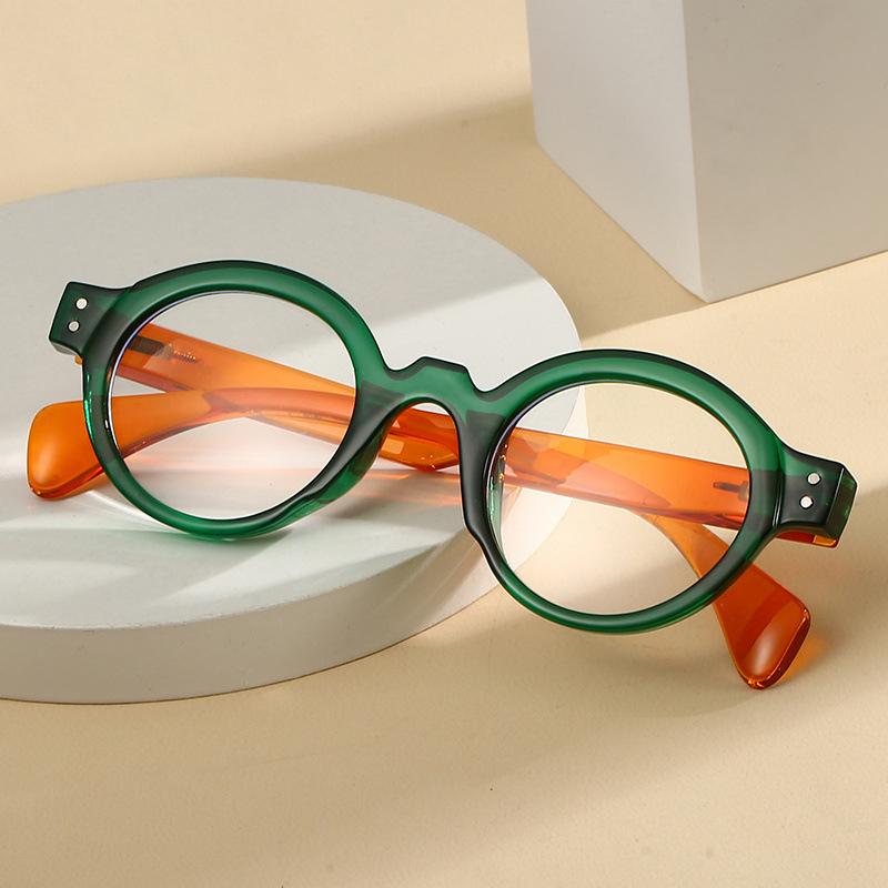 Retro Round Spring Hinge Blue Light Blocking Reading Glasses Woman Mens Classic Presbyopia Reader Glasses Diopter +1.0 To +4.0